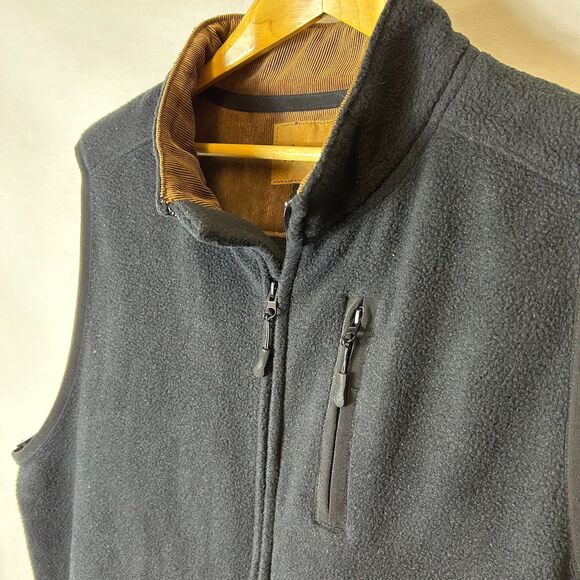 Venado Black Fleece Full Zip Sleeveless Outdoor Vest Size L - Picture 3 of 13